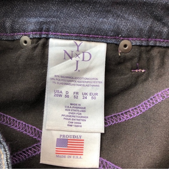 NYDJ lift tuck technology dark wash trouser size 20W - Picture 4 of 13